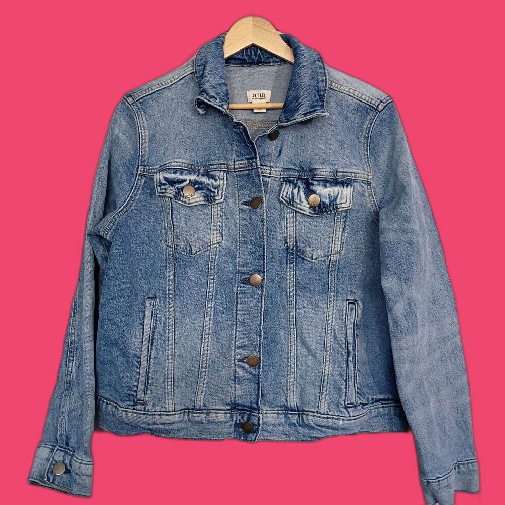 ANA Jean Jacket Blue Indigo Trucker Denim Women's L